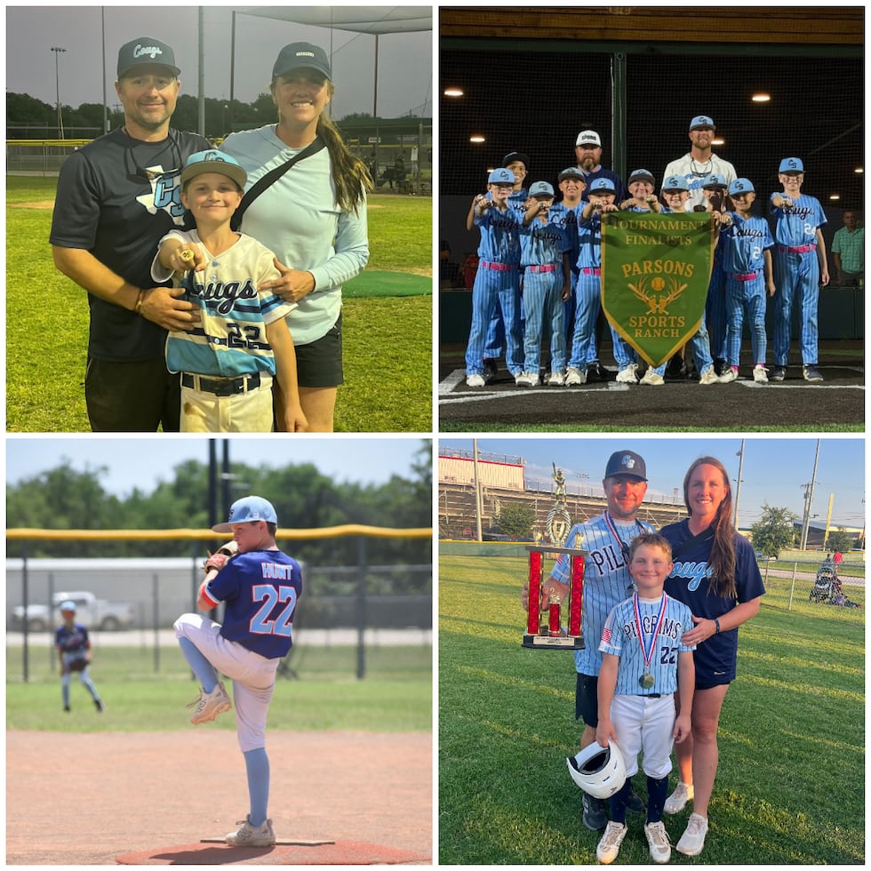 Lawson Hunt, a fourth grader who is homeschooled in China Spring, hit the bomb at Parsons...