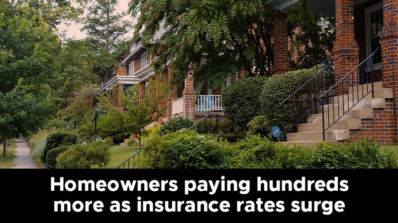 Homeowners paying hundreds more as insurance rates surge