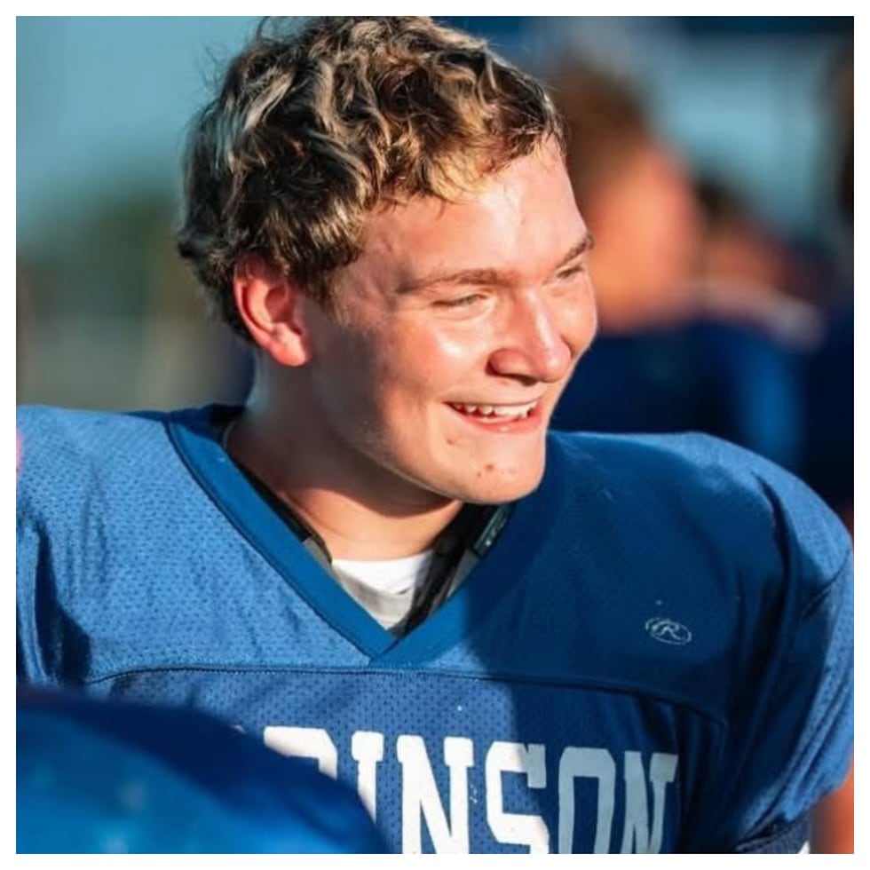 Trevor Gerik, 15, a middle linebacker for Robinson’s junior varsity team, suffered the injury...