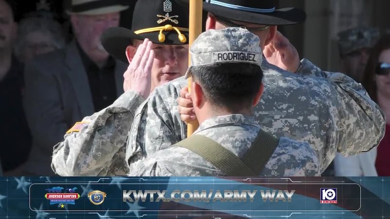 A soldier's salute is prescribed by regulation.