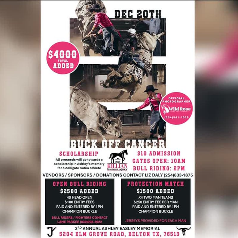 Aaron Presley and Liz Daly discuss 'Buck Off Cancer' in Belton (Dec 20) and 'Bulldog Brawl' in...