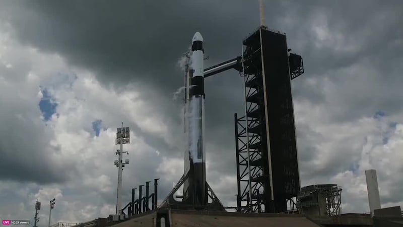 A NASA launch to the International Space Station was scrubbed due to weather. (Source: SpaceX)